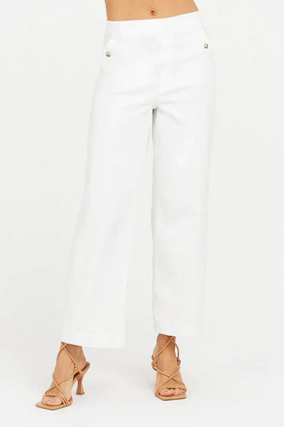 🔥2025 Ny rea-49%OFF🔥 Hundratals matchande smala raka stretchbyxor med hög midja och vida ben