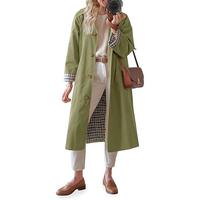 💜 SISTA DAGENS ERBJUDANDE – 50 % RABATT 💜 Trenchcoat för damer med skjortkrage och enkelknäppt knäppning