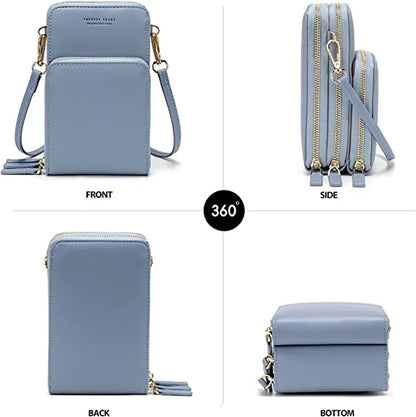 🔥Läder Liten Crossbody väska/Mini Messenger axelhandväska