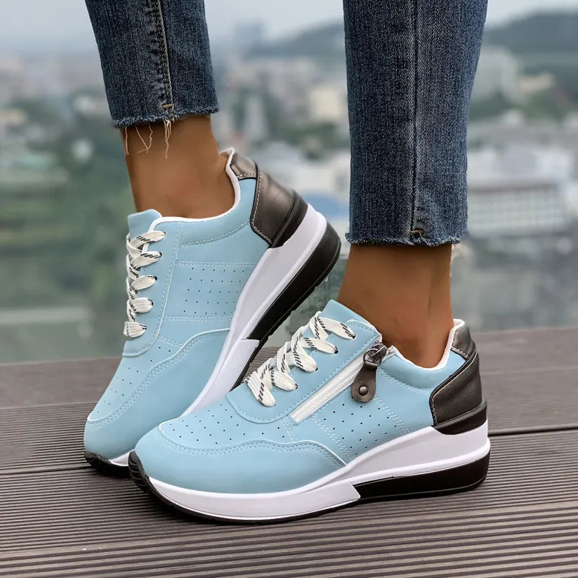🔥Sista dagen-kampanj 50 % rabatt – Moderna, bekväma ortopediska sneakers med dragkedja på sidan och tjock sula för kvinnor