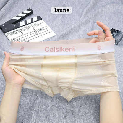 Svalkande, andningsaktiva boxershorts med elastisk midjeresår för män