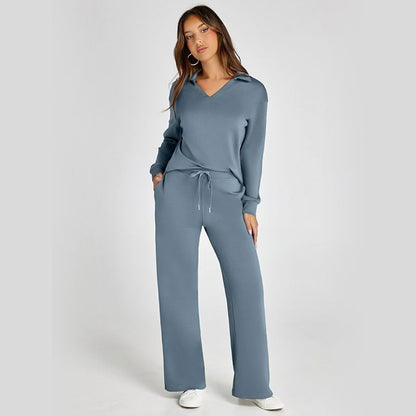 🔥2-delade set för kvinnor Outfits Casual långärmade sweatshirts Set