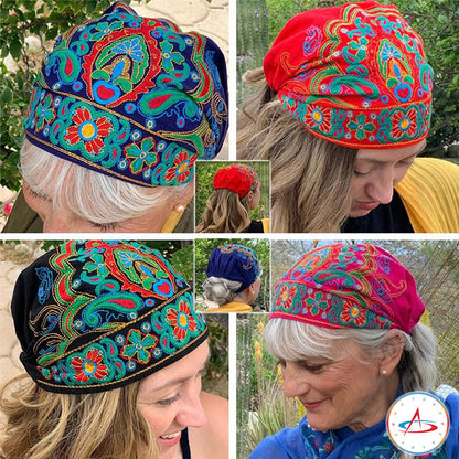 100% handgjorda broderade bandana kepsar