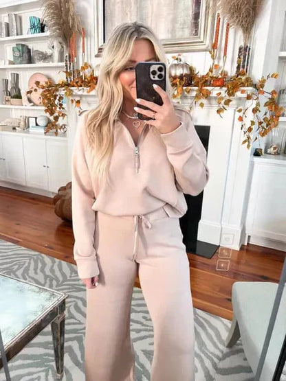 Mjukt och bekvämt 2-delat loungewear-set för kvinnor