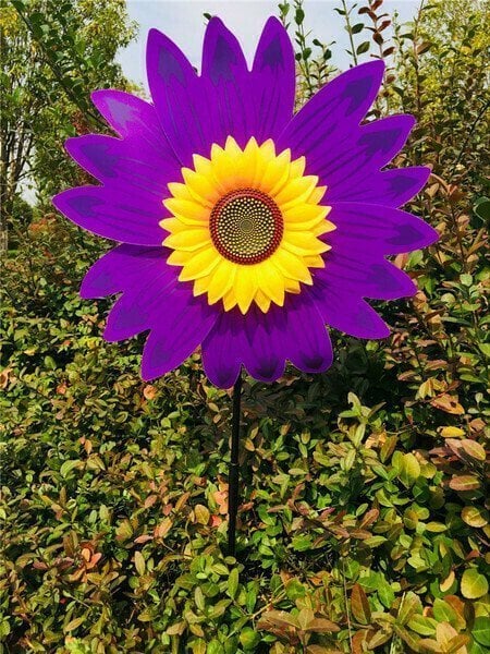 🎉 Färgglad solros-väderkvarn – för dekoration utomhus och på gården🌻