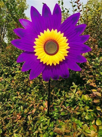 🎉 Färgglad solros-väderkvarn – för dekoration utomhus och på gården🌻