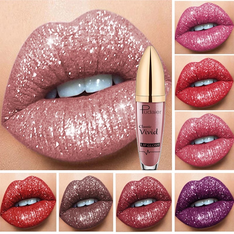 Diamond Lip Gloss Matte To Glitter Flytande läppstift Vattentätt🎁