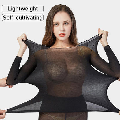 🔥 50% RABATT BLIXTREA! ✨ Ultratunna Självuppvärmande Termoplagg - Intelligent Temperaturreglering med Mjuk Bambusyta för Avslappnad Värme ❄️👕
