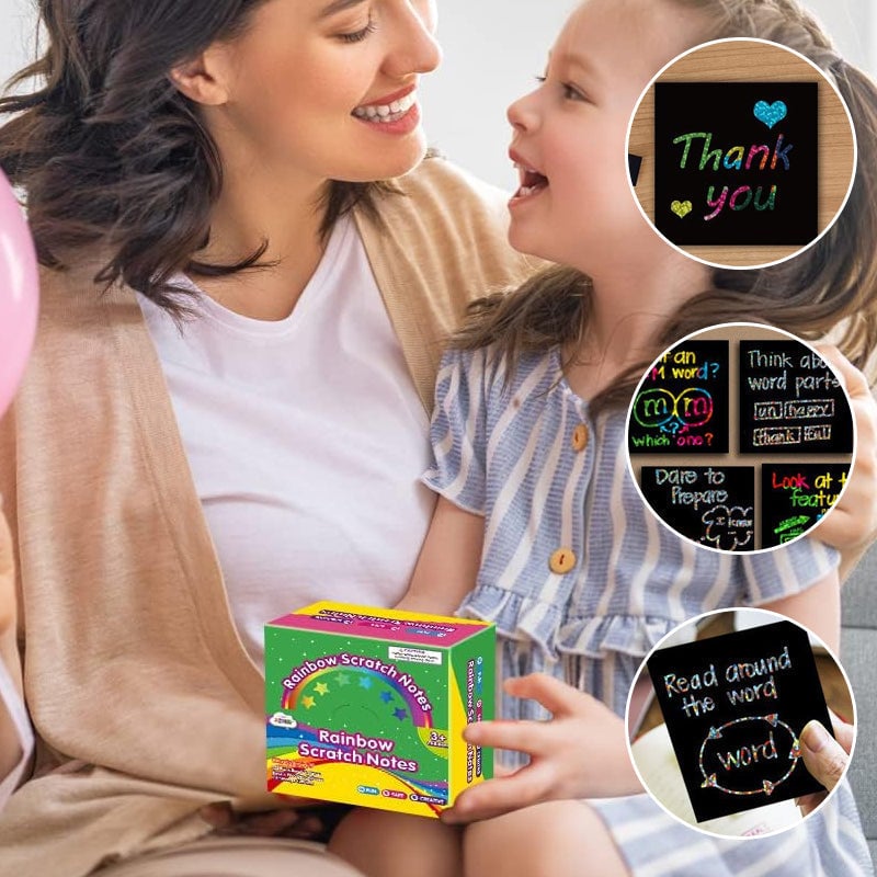 🎅Julklapp 49%OFF-【100 st/1 Set】DIY Rainbow Magic Scratch Paper Art Set