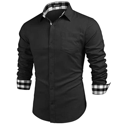 2024 Summer Gentleman Panelklädd Casual Knoppar Pocket Blus