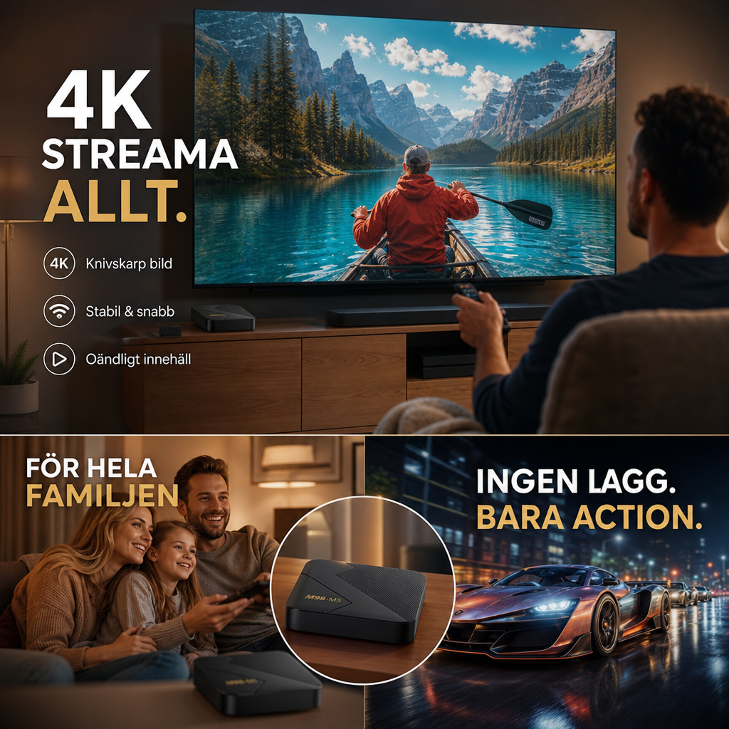 🔥 50% RABATT🎁 Android TV-box med Bluetooth ✨ Enkel streaming, smidigt ljud & bild i toppklass – perfekt för vardagsrum och filmkvällar 🍿🏡