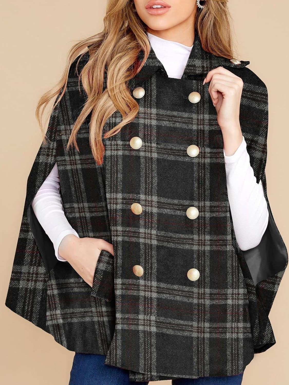 🎅 HOLIDAY HAUL SALE🧥Damrock i rutig vinterkappe🎁