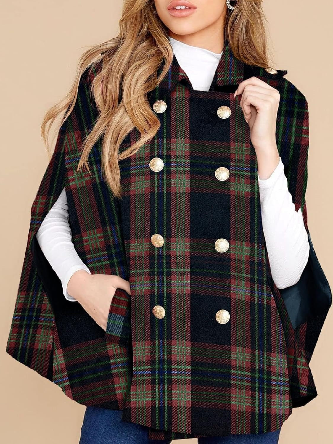 🎅 HOLIDAY HAUL SALE🧥Damrock i rutig vinterkappe🎁