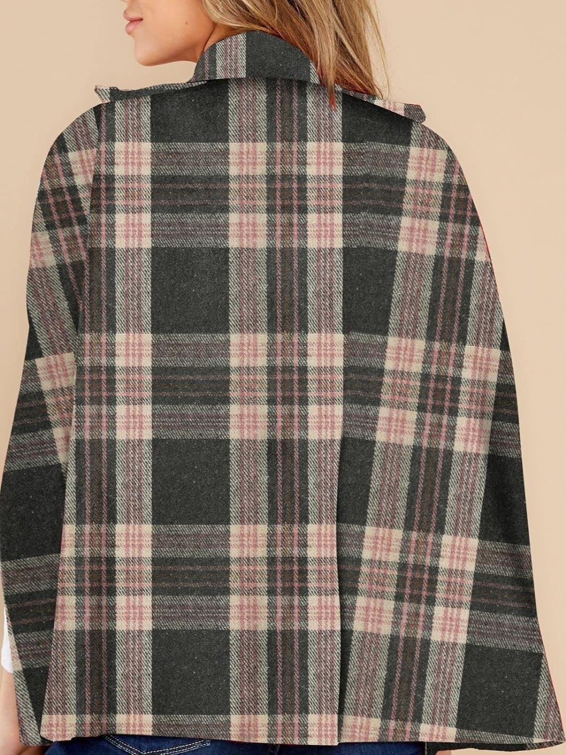 🎅 HOLIDAY HAUL SALE🧥Damrock i rutig vinterkappe🎁