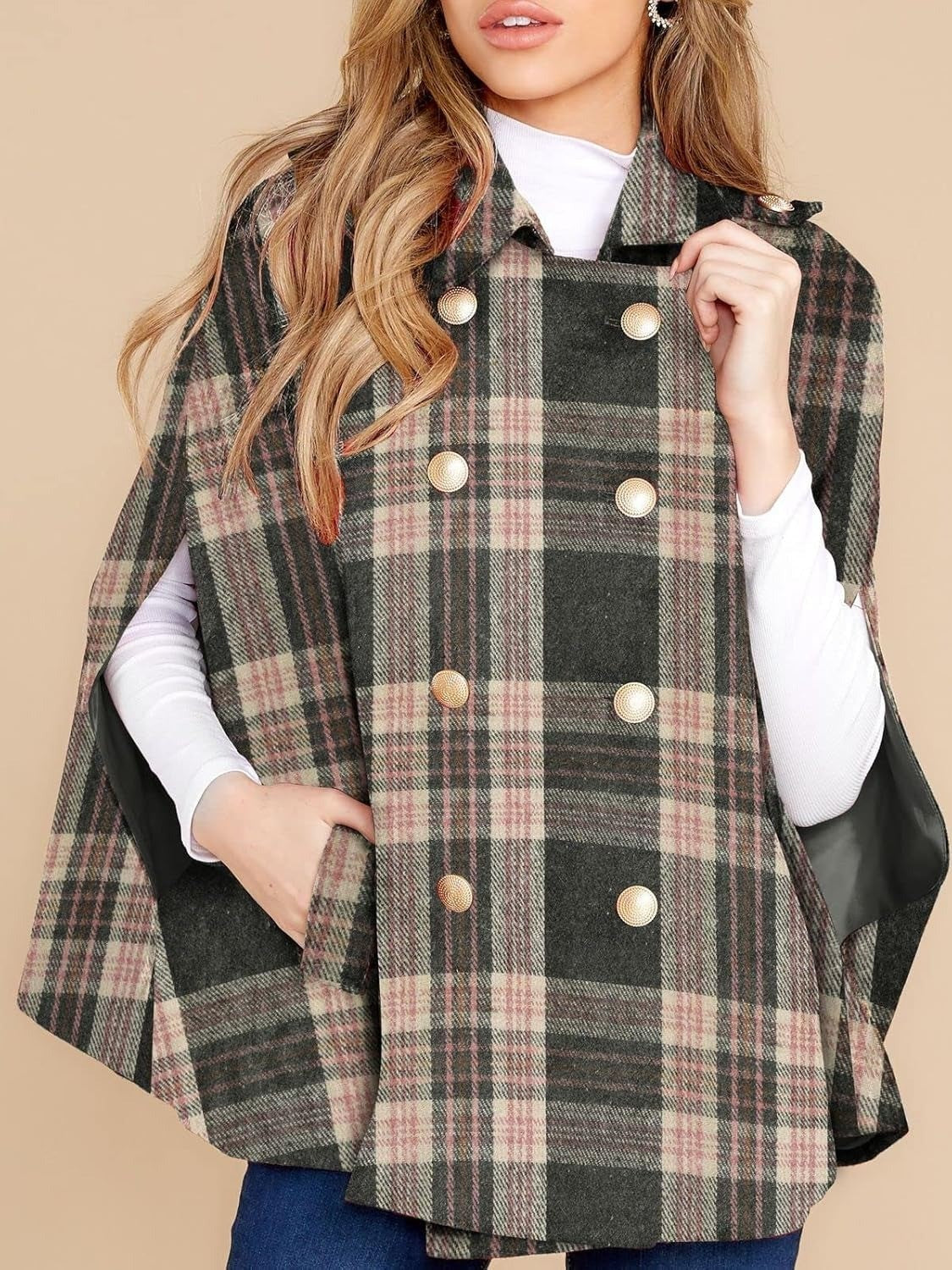 🎅 HOLIDAY HAUL SALE🧥Damrock i rutig vinterkappe🎁