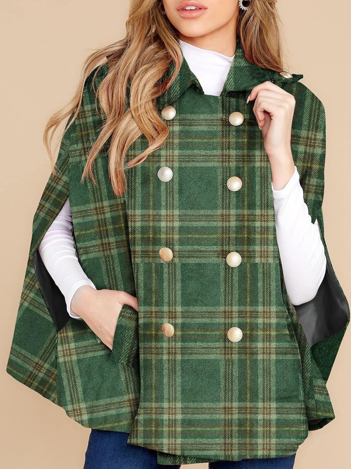 🎅 HOLIDAY HAUL SALE🧥Damrock i rutig vinterkappe🎁