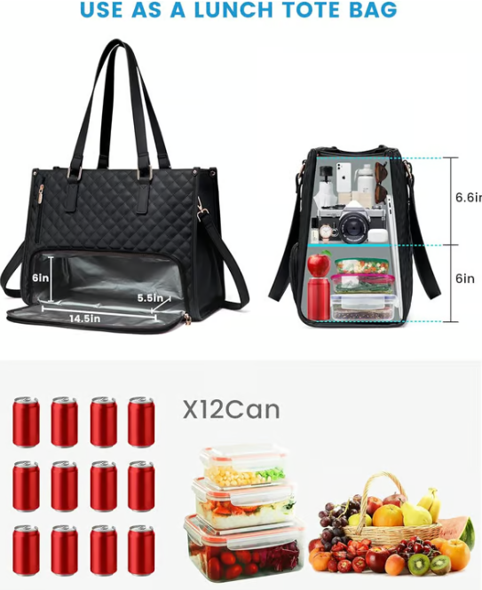 🔥3 i 1 Lunch Tote Bag för kvinnor🎁Bär din dag med stil - varma måltider, säker teknik, inga kompromisser! ✨