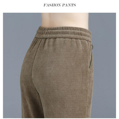 🔥Varm försäljning 🔥 Joggerbyxor för kvinnor med varm plysch Corduroy （50% OFF)