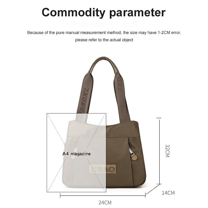 [Bästa present till hennes] mode Simple Capacity Nylon Shoulder Bag