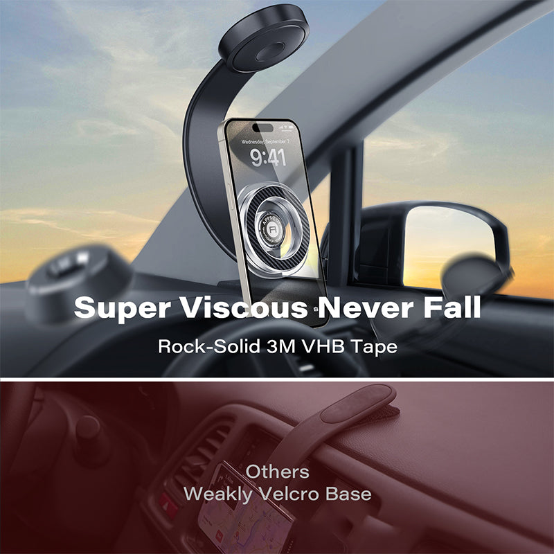 Universell vikbar stick-on telefonhållare för användning i bilar