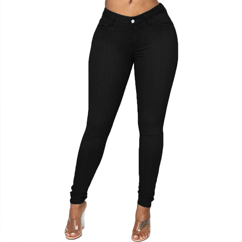 Perfekt stretchig skinny fit pull-on push-up jeans leggings