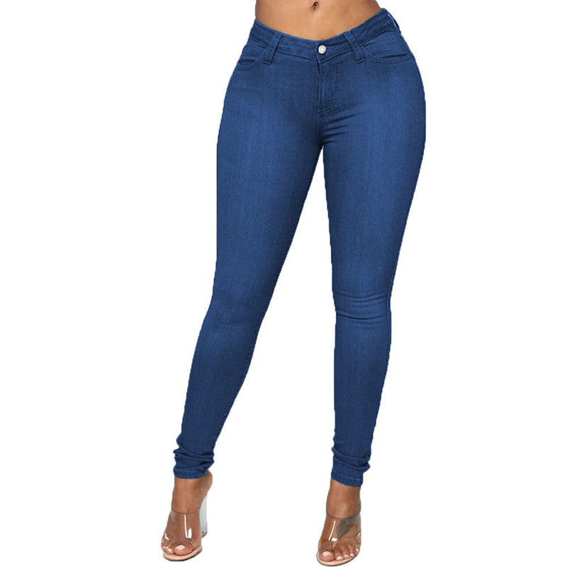 Perfekt stretchig skinny fit pull-on push-up jeans leggings