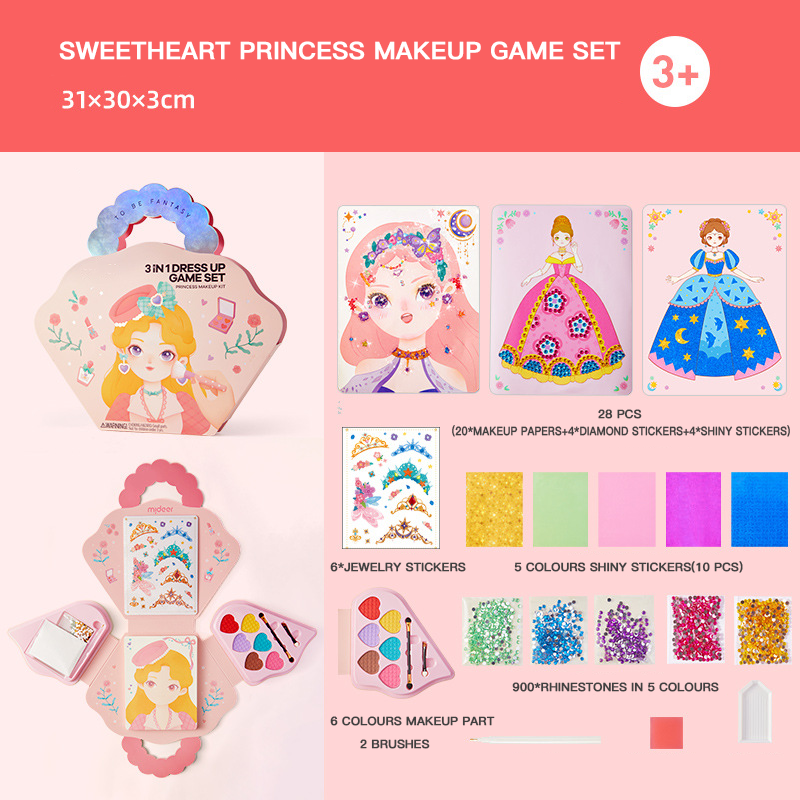 👑 SISTA DAGEN 50% RABATT! ✨ Fantasy 3-i-1 Prinsesspelset - Inkluderar Kronor, Trollspön & Smink för Oförglömlig Rollspelslek 🧚‍♀️✨
