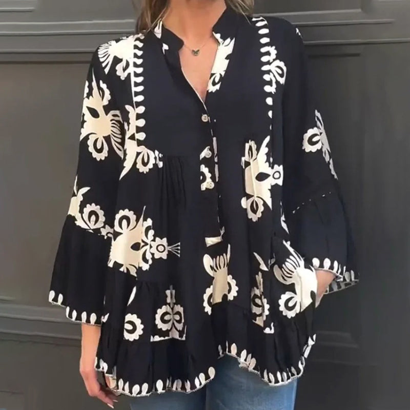 🌷BEGRÄNSAD TID ERBJUDANDE 49% RABATT🌷Ruffle Top för damer i Boho-stil