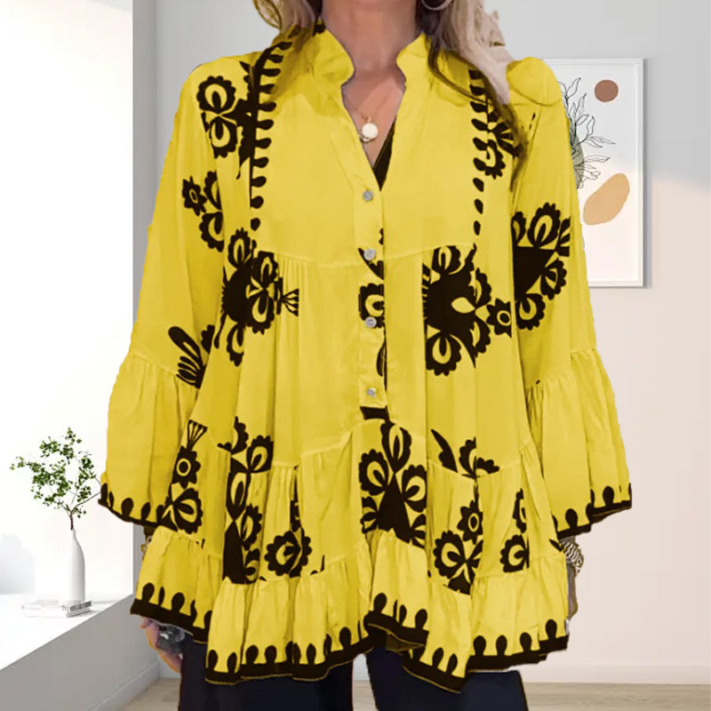 🌷BEGRÄNSAD TID ERBJUDANDE 49% RABATT🌷Ruffle Top för damer i Boho-stil