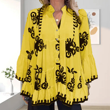 🌷BEGRÄNSAD TID ERBJUDANDE 49% RABATT🌷Ruffle Top för damer i Boho-stil