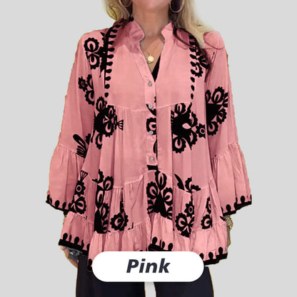 🌷BEGRÄNSAD TID ERBJUDANDE 49% RABATT🌷Ruffle Top för damer i Boho-stil
