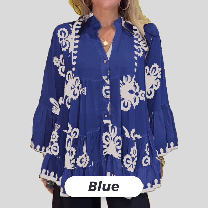 🌷BEGRÄNSAD TID ERBJUDANDE 49% RABATT🌷Ruffle Top för damer i Boho-stil