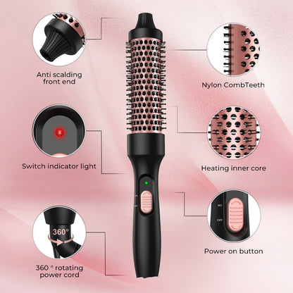 🔥SIDSTA DAGENS REA 49% RABATT🔥3 i 1 Termisk borste 32mm Curling Iron Brush