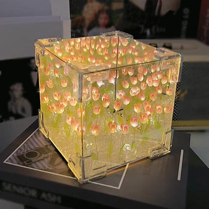 🎁Magic Cube DIY tulpan-spegellampa