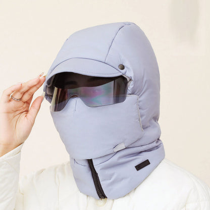 ❄️Vintererbjudande🍂-Vindtät Heltäckande Ridmask för utomhusbruk med glasögon