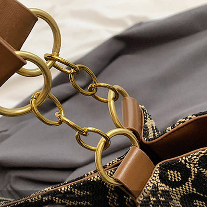 👜 50% RABATT NU! 🐆 Dam Elegant Handväska – Stor Kapacitet, Leopardprint & Mångsidig – Rymlig Tote För Arbete, Pendling & Vardagsliv ✨