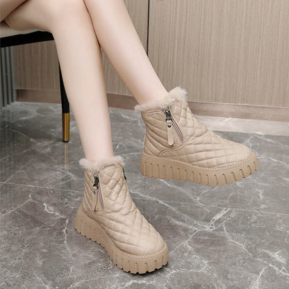 🎊🎅Begränsad julrea – 50 % rabatt🎊🎅Damkängor med dragkedja och tjock sula