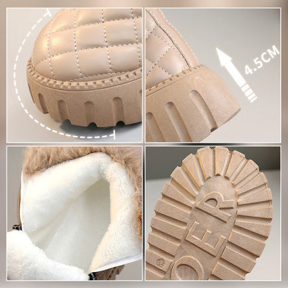 🎊🎅Begränsad julrea – 50 % rabatt🎊🎅Damkängor med dragkedja och tjock sula