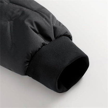 Vinterjacka med huva och dragkedja för män