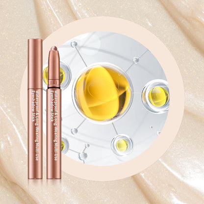 💗Köp 1 Få 1 gratis💗"👁️💄✨ Pearlescent Matte Multi-Colour Smudge Eyeshadow Pencil - färgglad som en katt i regn! ☔🎨