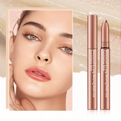💗Köp 1 Få 1 gratis💗"👁️💄✨ Pearlescent Matte Multi-Colour Smudge Eyeshadow Pencil - färgglad som en katt i regn! ☔🎨