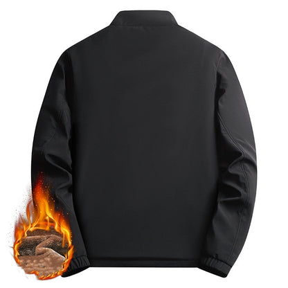 Arbetsjacka med varm ståkrage och hel dragkedja för män