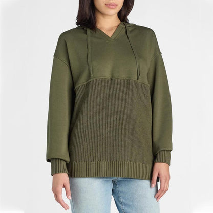 Unik och chic patchwork-hoodie för kvinnor