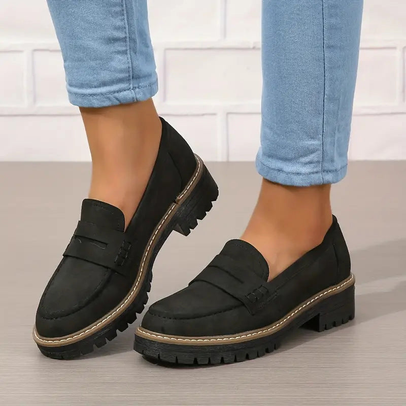 ⏳Begränsad tid 50% rabatt💥Bekväma chunky loafers för kvinnor med plattform