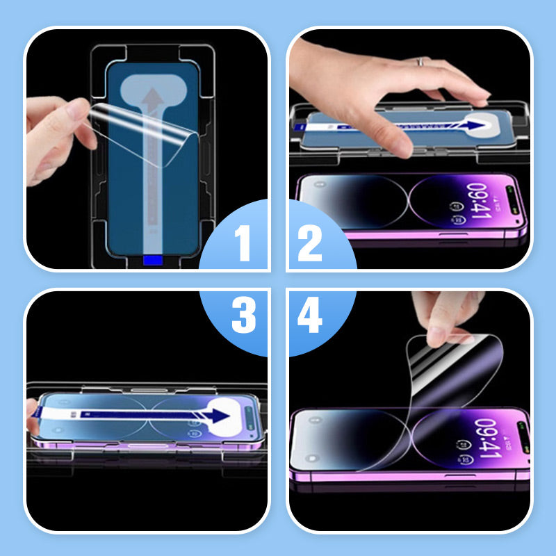 Premium Härdat Glas Skärmskydd & Installationskit för iPhone 16-11 Serien