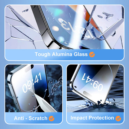 Premium Härdat Glas Skärmskydd & Installationskit för iPhone 16-11 Serien