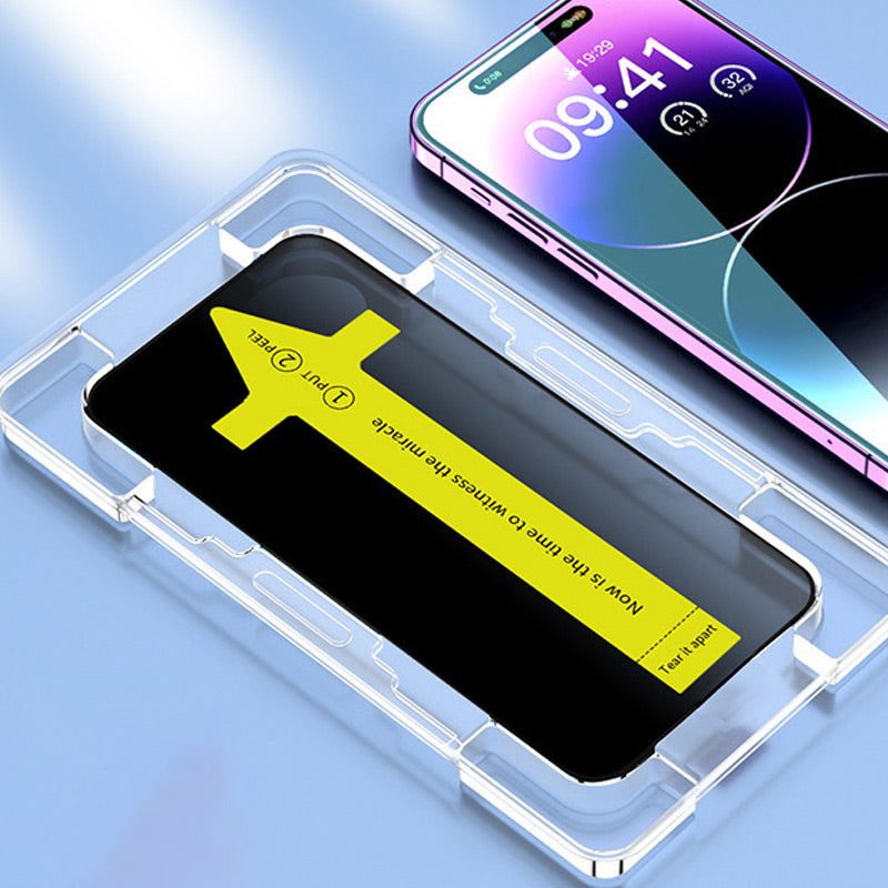 Premium Härdat Glas Skärmskydd & Installationskit för iPhone 16-11 Serien