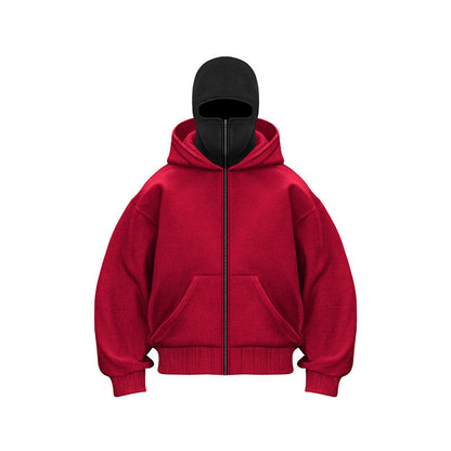 Ninja-hoodie med dragkedja för män och kvinnor