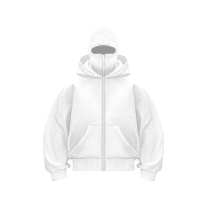 Ninja-hoodie med dragkedja för män och kvinnor