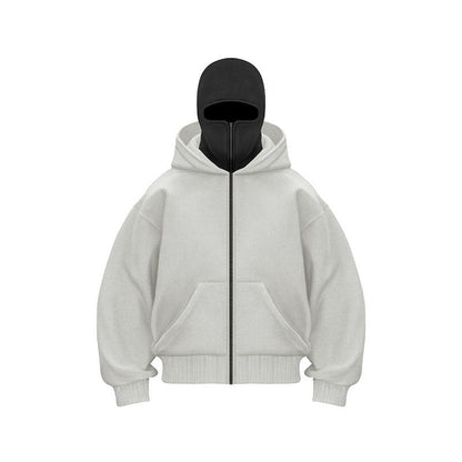 Ninja-hoodie med dragkedja för män och kvinnor